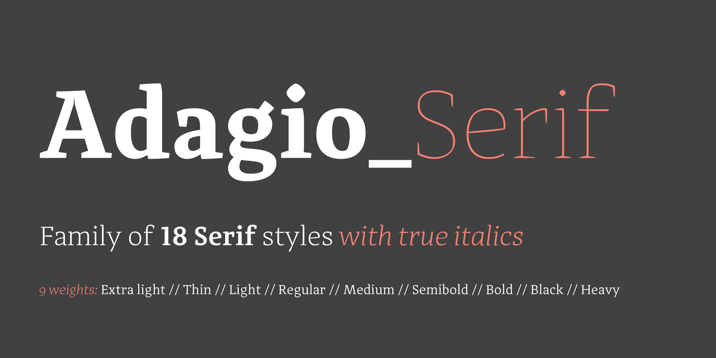 Пример шрифта Adagio Serif #1